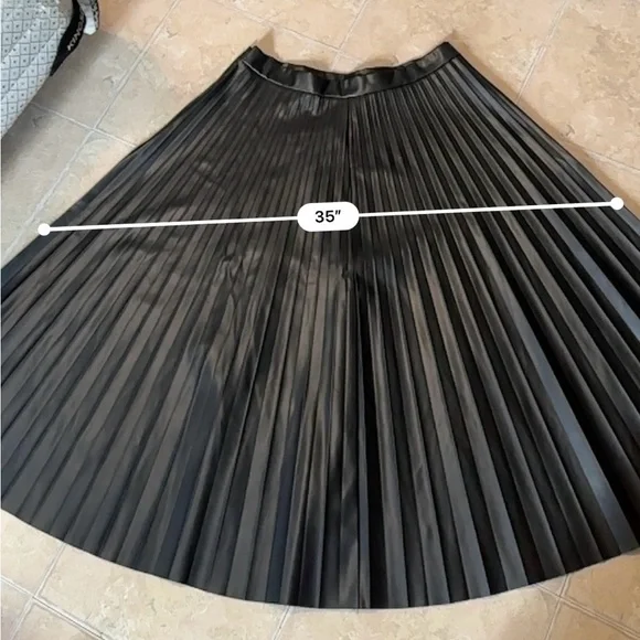 Scoop NYC Black Pleated Midi Skirt for Work - Picture 10 of 10